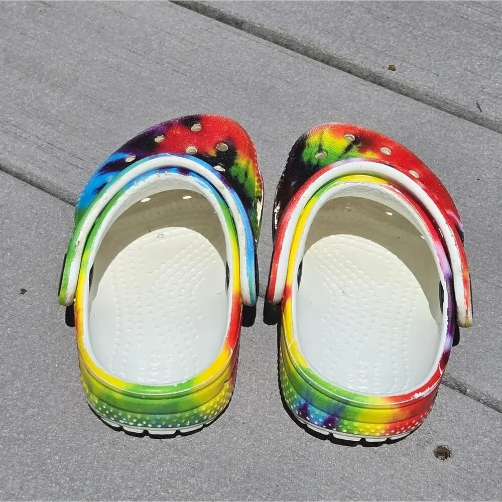 CROCS Kids Tie-Dye Clogs Size 5